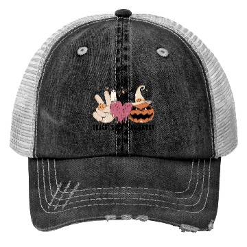 Discover Peace Love Halloween Trucker Hats