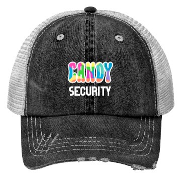 Discover Funny Candy Security Halloween Gifts Trucker Hats
