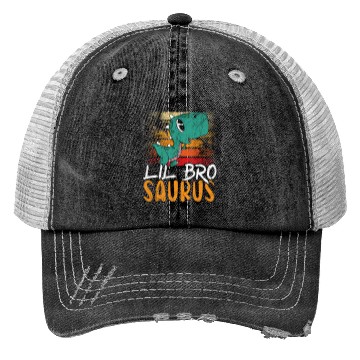 Discover Lil Bro Saurus Best Bro Ever Brotherhood Dinosaur Trucker Hats