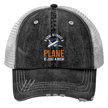 Discover Airline Pilot A Goal Without A Plane Aircraft Trucker Hats