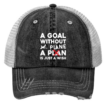 Discover Airline Pilot A Goal Without A Plane Aircraft Trucker Hats