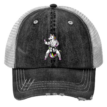 Discover Unicorn Karate Girl Trucker Hats
