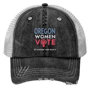 Discover Oregon Women Vote Voter 2022 Election Feminist Trucker Hats