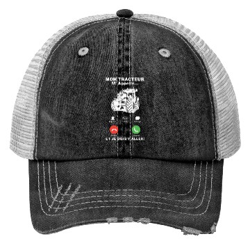 Discover Farmer France Saying Mon Tracteur M'appelle Trucker Hats