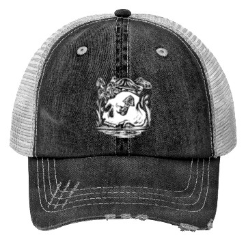 Discover Psychedelic Space Shroom Skull Trucker Hats