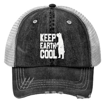 Discover Keep Earth Cool Earth Protect Polar Bear Animal Trucker Hats
