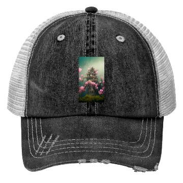 Discover Underwater Sakura Temple Trucker Hats