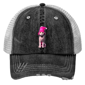 Discover Cute pink cat . Trucker Hats