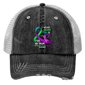 Discover I Wear Green Teal Pink For My Mom Metastatic Trucker Hats