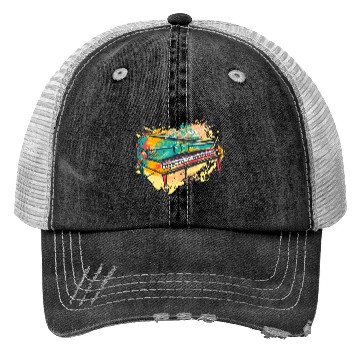 Discover Piano Fantasy Trucker Hats