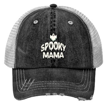 Discover Spooky Mama Halloween Ghost Mom Trucker Hats