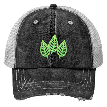 Discover three leaves leaf icon nature green Trucker Hats