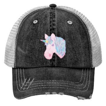 Discover kawaii rainbow unicorn Trucker Hats