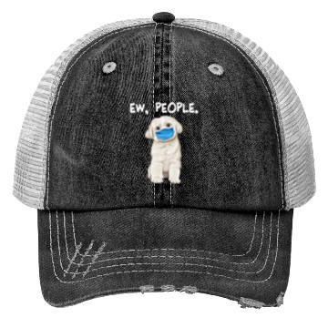 Discover Maltese Ew People Dog Wearing Face Mask Trucker Hats