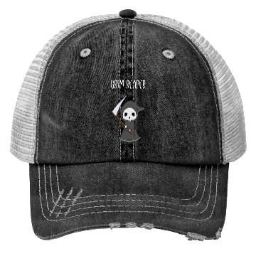 Discover the grim reaper skeleton lovely Trucker Hats