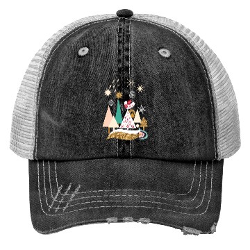 Discover Christmas Winter Scandinavian Trees Snow Trucker Hats