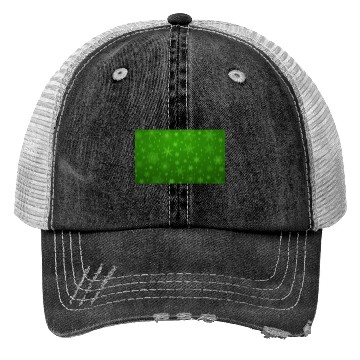 Discover Abstract Green Snowflakes Pattern Trucker Hats