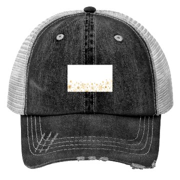 Discover Elegant White Gold Snowflakes Trucker Hats