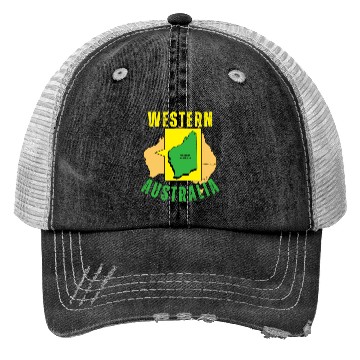 Discover Western Australia Yellow and Green Trucker Hats
