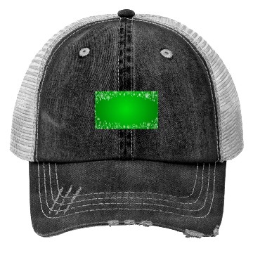 Discover Modern Snowflakes Pattern White Green Trucker Hats