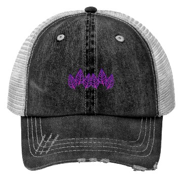 Discover Leaves pattern leaf icon nature purple Trucker Hats