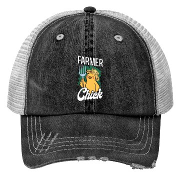 Discover Farming Farmer Girl Chicken Farmer Trucker Hats