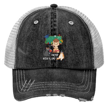 Discover Cat School Student, Proud Mom & Dad Trucker Hats