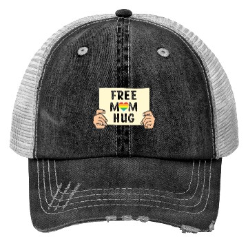 Discover Free Mom Hugs LGBTQ Mother's Support Trucker Hats