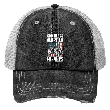 Discover Farming Farmer Us American Flag Trucker Hats
