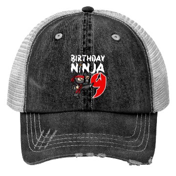 Discover Birthday Party 9 Years Old Japanese Ninja Birthday Trucker Hats