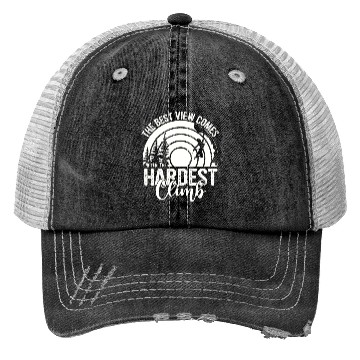 Discover The Best View Comes When Hiking, Mountaineering Trucker Hats