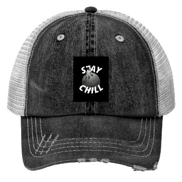 Discover Stay Chill Typography Trucker Hats