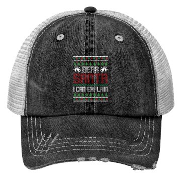 Discover Dear Santa I Can Explain - Saying Ugly Christmas Trucker Hats