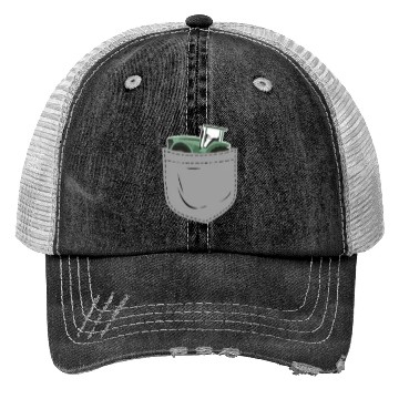 Discover Farming Farmer Pocket Tractor Trucker Hats