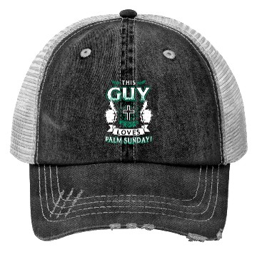Discover This Guy Loves Palm Sunday Easter Faith Savior Trucker Hats