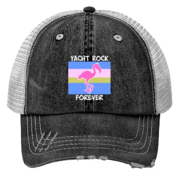 Discover Yacht Rock Forever Trucker Hats 80s Style flamingo