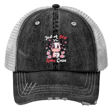 Discover Just A Girl Who Loves Cows Farm Lady Farming Trucker Hats