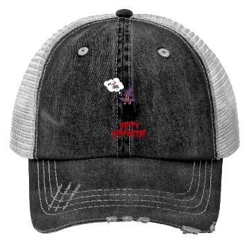 Discover HALLOWEEN MURDER CAT Trucker Hats