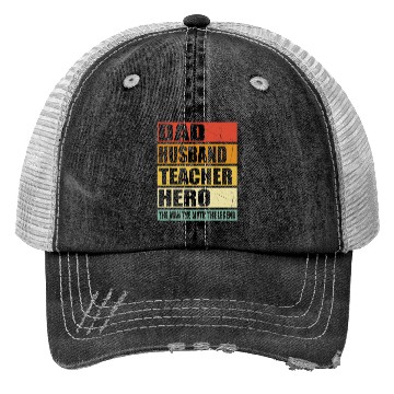 Discover Dad Husband Teacher Hero Trucker Hats