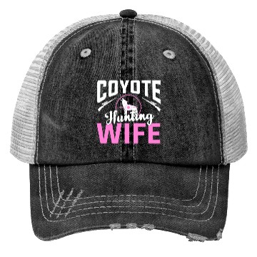 Discover Coyote Hunting Wife Trucker Hats