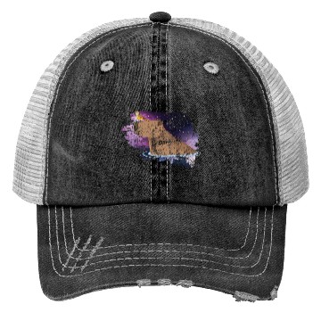 Discover Distressed Capybara And Bird Nature Animal Rodent Trucker Hats