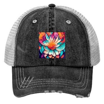 Discover Colorful mandala flower version 3 Trucker Hats