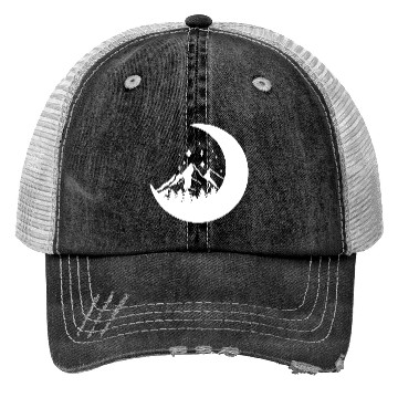 Discover Mountains in the moon Full moon Trucker Hats