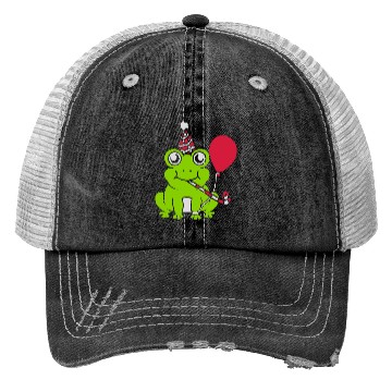 Discover Birthday celebrate party frog Trucker Hats