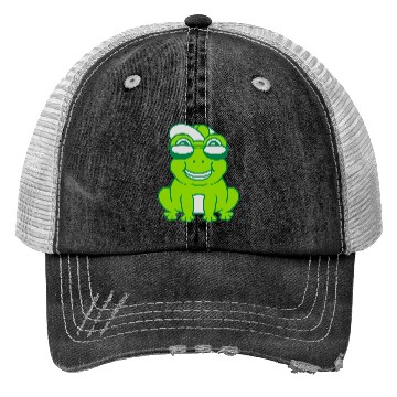 Discover Cool little frog boy Trucker Hats
