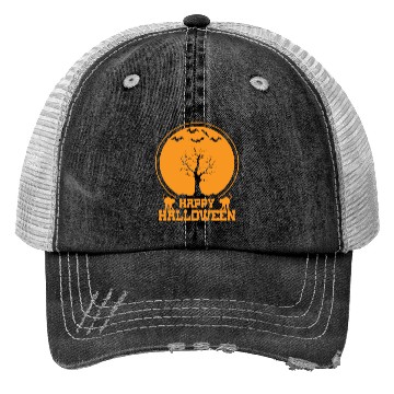 Discover Happy Halloween Trucker Hats Design