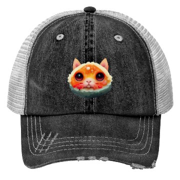 Discover Cute Sushi Cat Trucker Hats