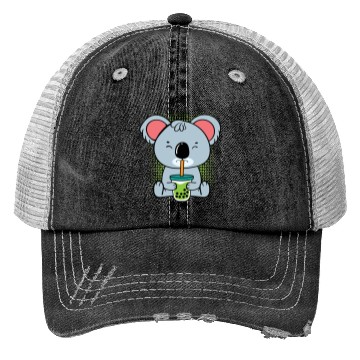 Discover Koala Bubble Tea Foodie Gift Trucker Hats