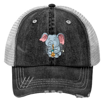 Discover Elephant Bubble Tea Zookeeper Gift Trucker Hats