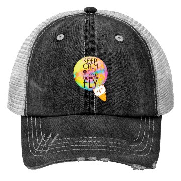 Discover Fly to The Imagination Cute Design Positive Quote Trucker Hats